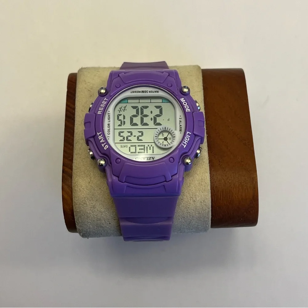 Azland KW023, Digital Watch, Like New, Purple‎